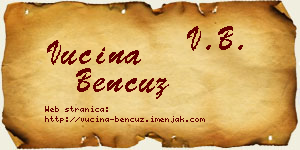 Vucina Bencuz vizit kartica